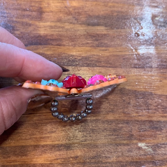 Rare Vintage Tarina Tarinto Rhinestone Butterfly Ring - Picture 15 of 17